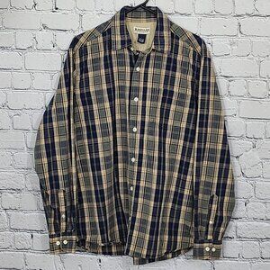 2/$20 Magellan Sports Wear Plaid Long Sleeve Button Front Shirt Size L